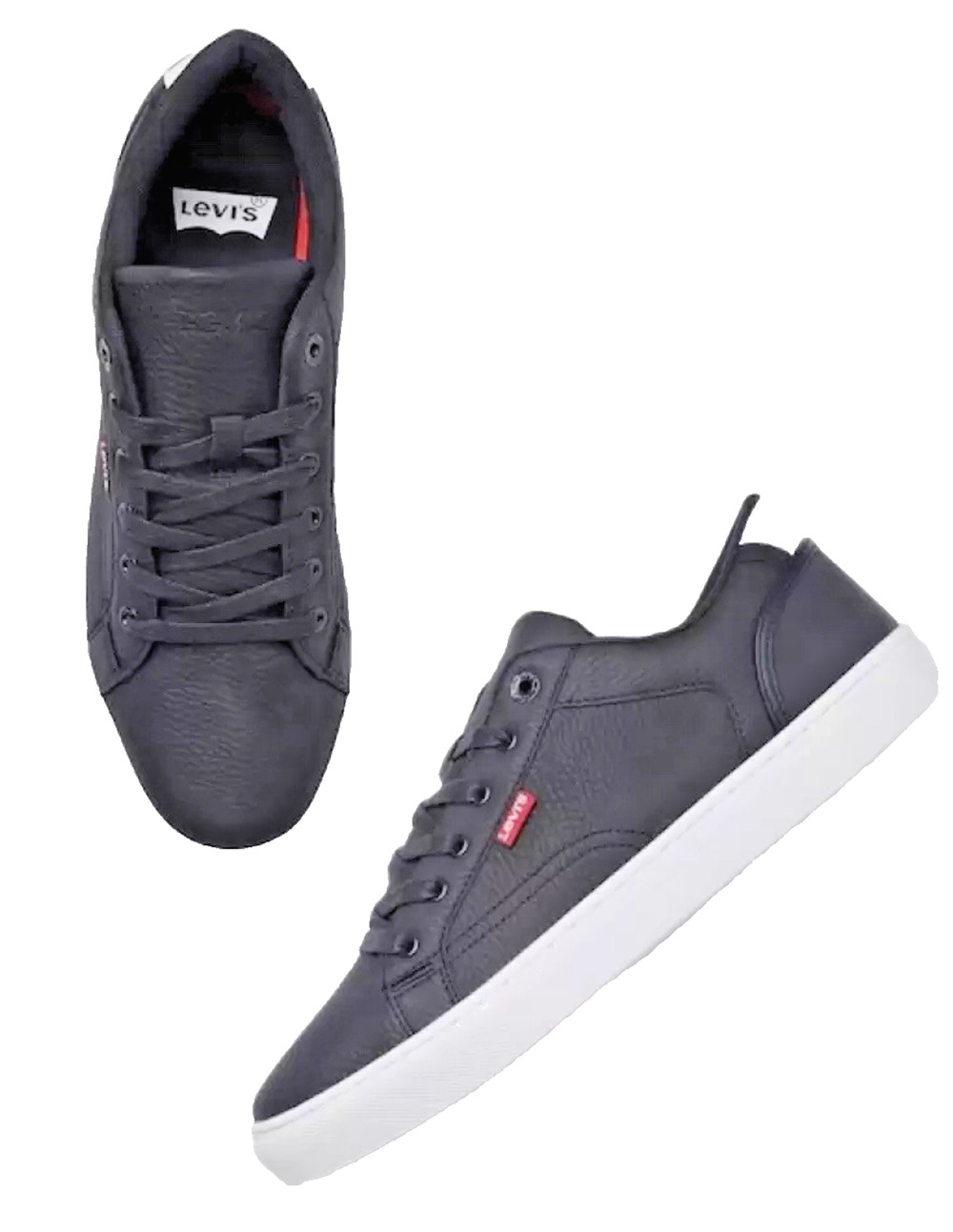 LEVI'S COURTRIGHT MEN'S SNEAKERS BLACK SIZE 8.5 LOW TOP CASUAL SHOES NEW